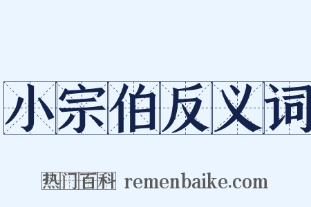 小宗伯反义词是什么意思的图片
